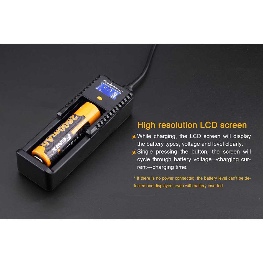 Fenix Flashlight ARE-X1 Smart Charger for Li-Ion, NiMH, and Ni-Cd Batteries