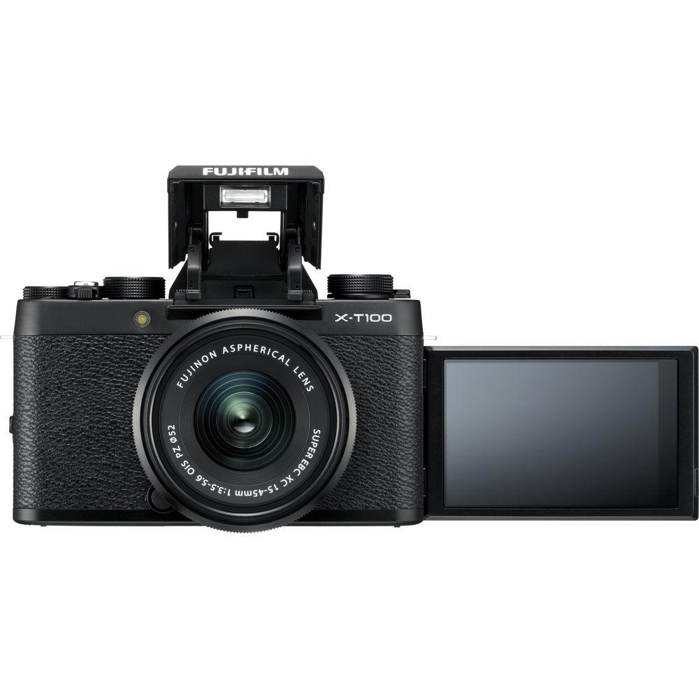 FUJIFILM X-T100 Mirrorless Digital Camera with 15-45mm Lens