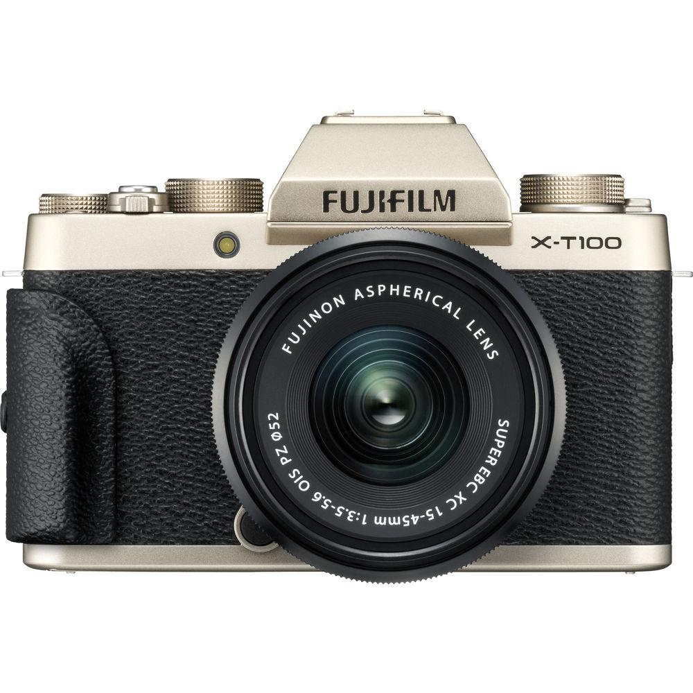 FUJIFILM X-T100 Mirrorless Digital Camera with 15-45mm Lens - Open Box