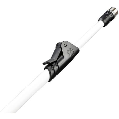 Gravity Stands Microphone Stand With Folding Tripod Base And 2-Point Adjustment Telescoping Boom White