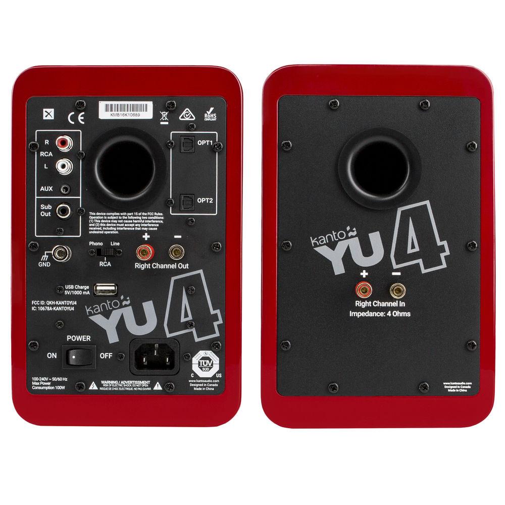 Kanto Living YU4 2-Way Powered Bookshelf Speakers