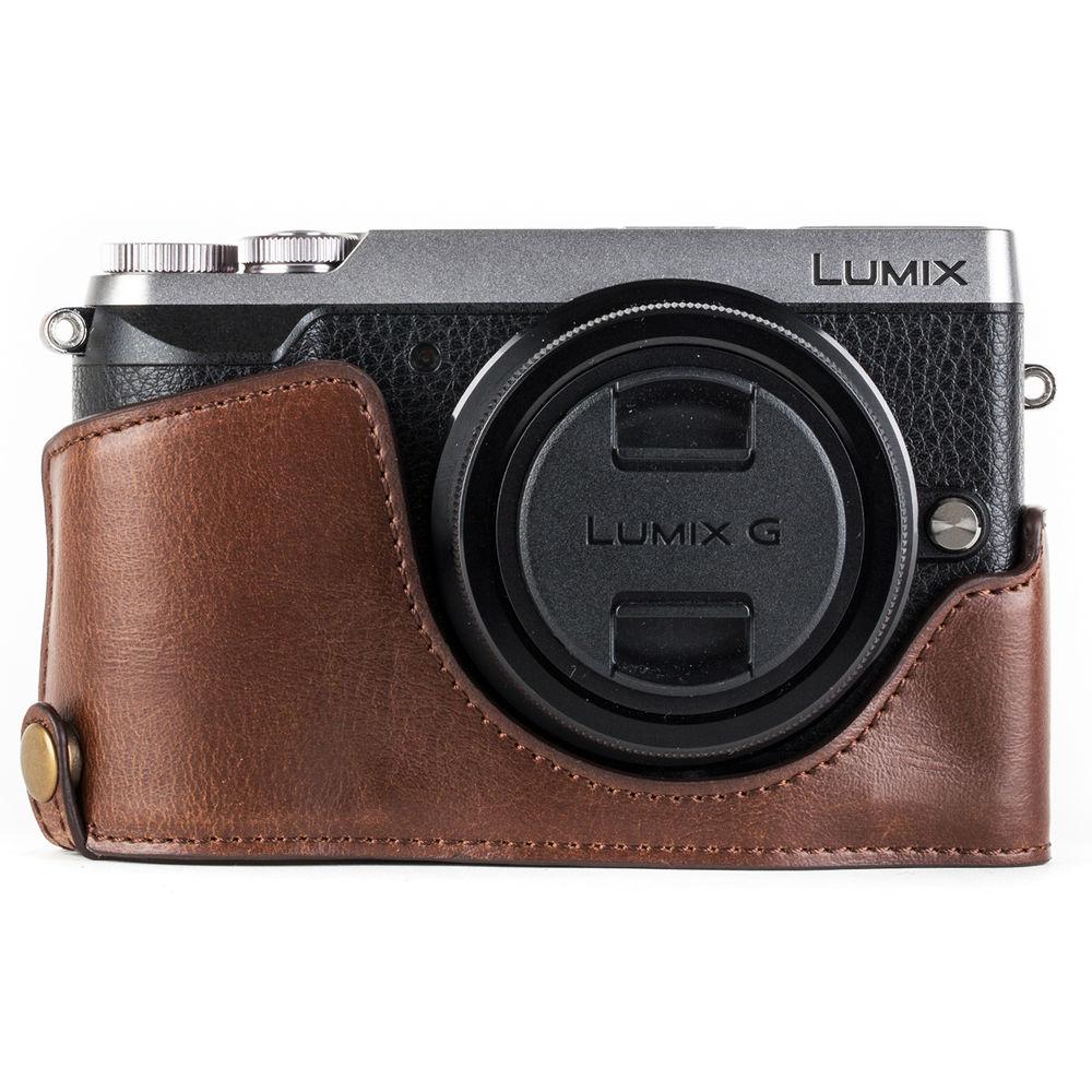 MegaGear Ever Ready Leather Camera Case for Panasonic Lumix DMC-GX85, GX80 with 12-32mm Lens
