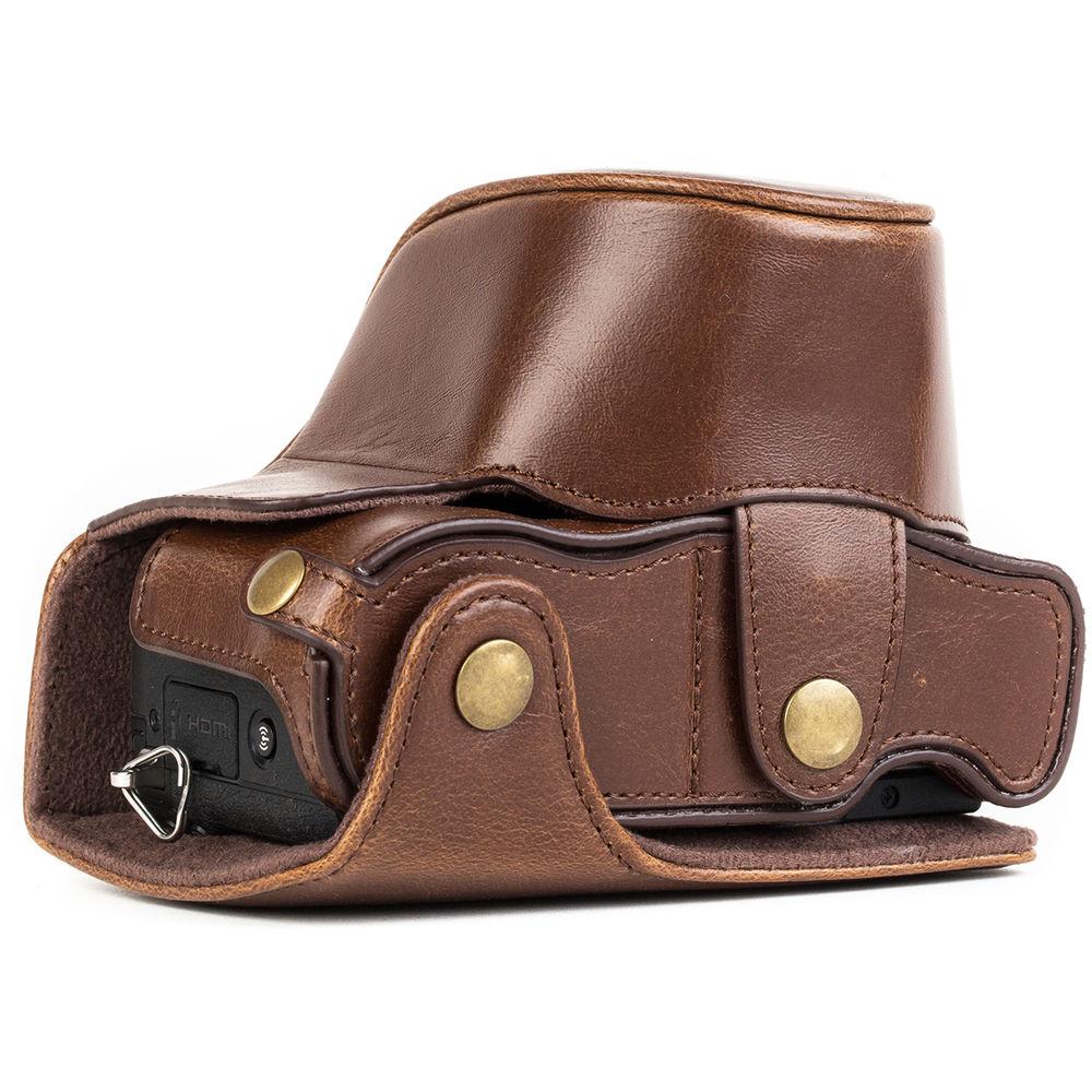 MegaGear Ever Ready Leather Camera Case for Panasonic Lumix DMC-GX85, GX80 with 12-32mm Lens