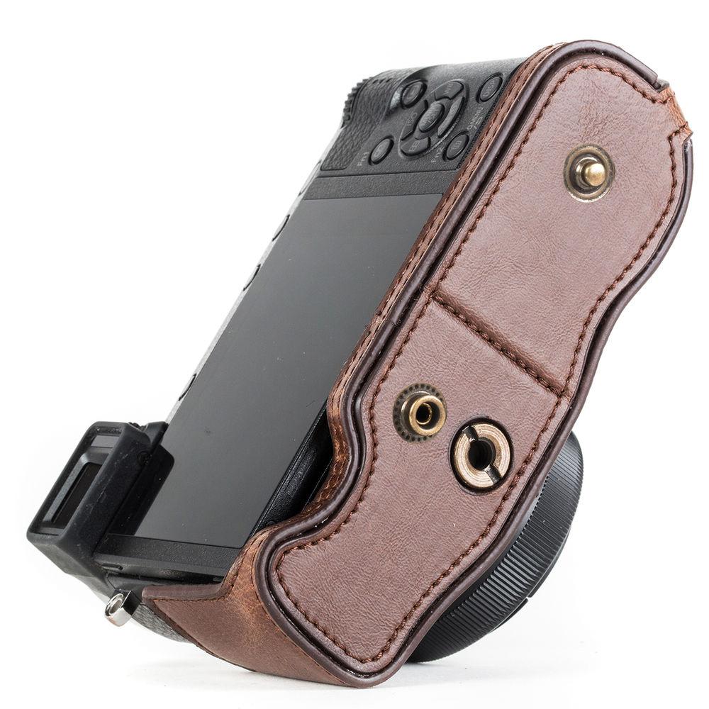 MegaGear Ever Ready Leather Camera Case for Panasonic Lumix DMC-GX85, GX80 with 12-32mm Lens