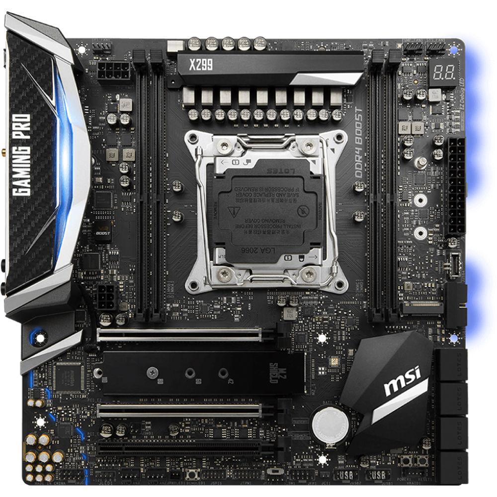 MSI X299M Gaming Pro Carbon AC LGA 2066 Micro-ATX Motherboard