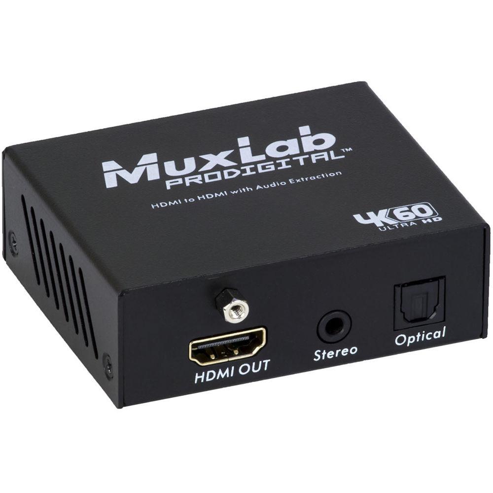 MuxLab 4K 60 HDMI to HDMI Extender with Audio Extraction