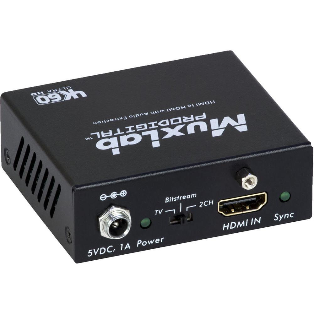 MuxLab 4K 60 HDMI to HDMI Extender with Audio Extraction