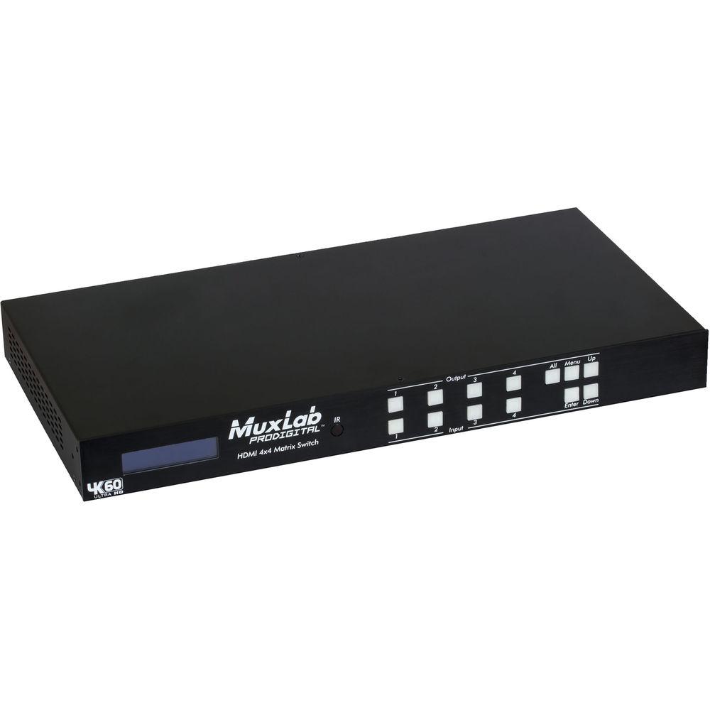 MuxLab 4x4 4K 60 HDMI Matrix Switch