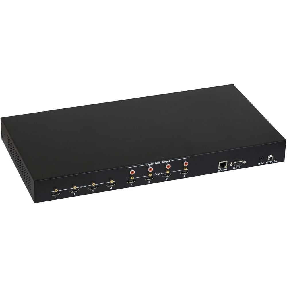 MuxLab 4x4 4K 60 HDMI Matrix Switch