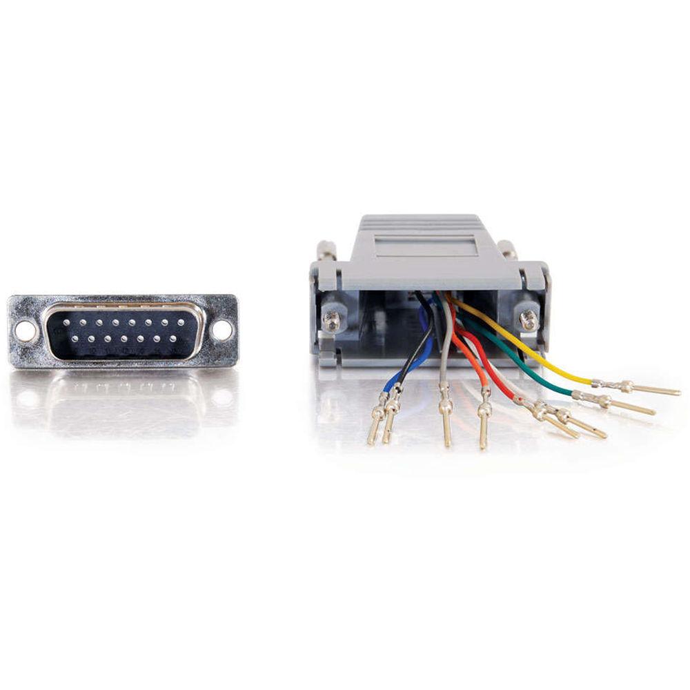C2G RJ45 Female to DB15 Male Modular Adapter