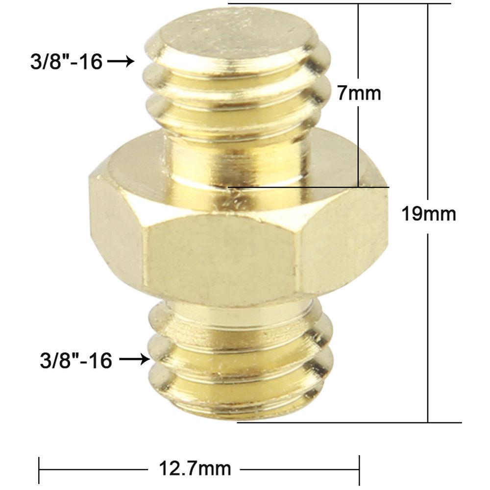 CAMVATE Double Male Thread Adapter with Hex Nut