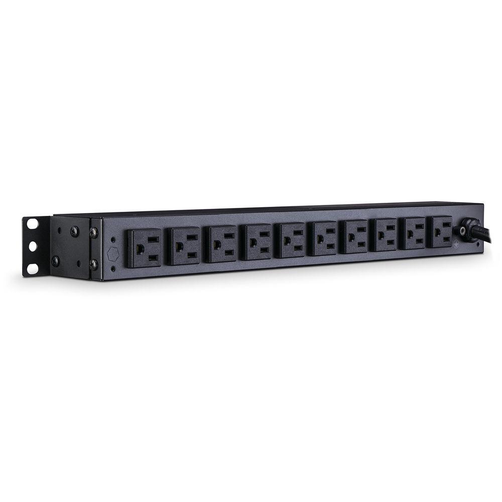 CyberPower 12A 100-125V 50 60Hz PDU Nema 5-15P Plug 10-R 6-F Nema 5-15R OUTS 1U 15