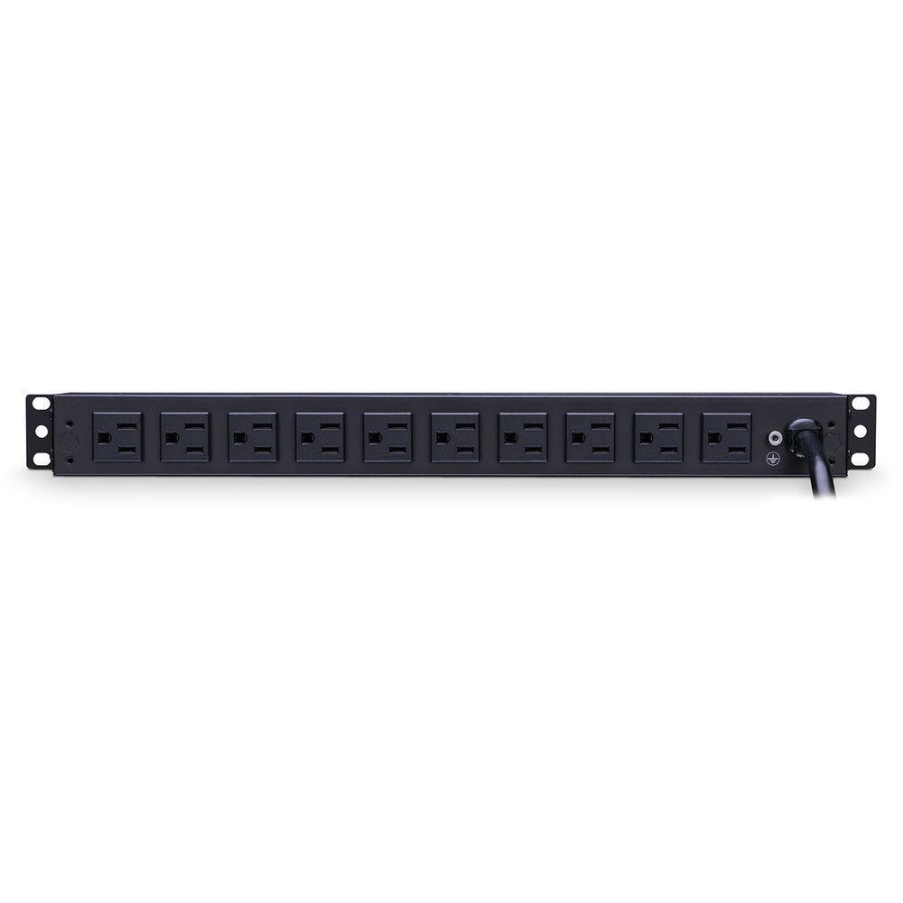 CyberPower 12A 100-125V 50 60Hz PDU Nema 5-15P Plug 10-R 6-F Nema 5-15R OUTS 1U 15