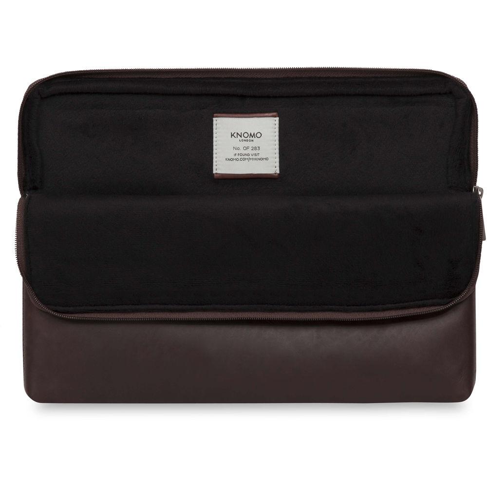 KNOMO USA 15" Leather Laptop Sleeve