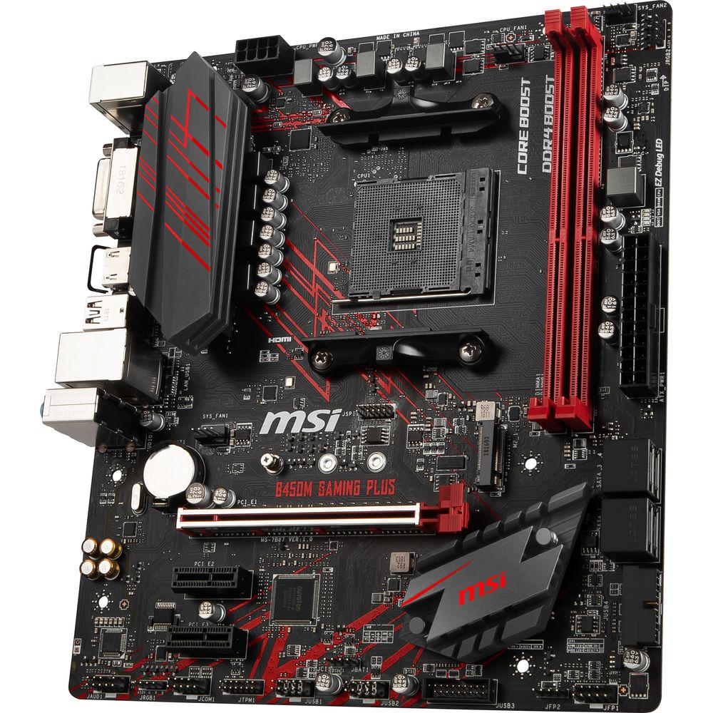 MSI B450M Gaming Plus AM4 Micro-ATX Motherboard