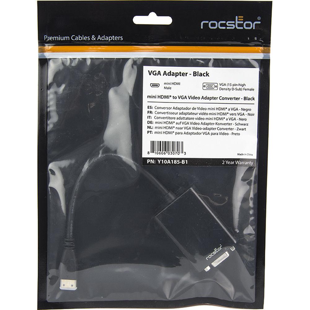 Rocstor 6" Mini HDMI to VGA Adapter Adapter