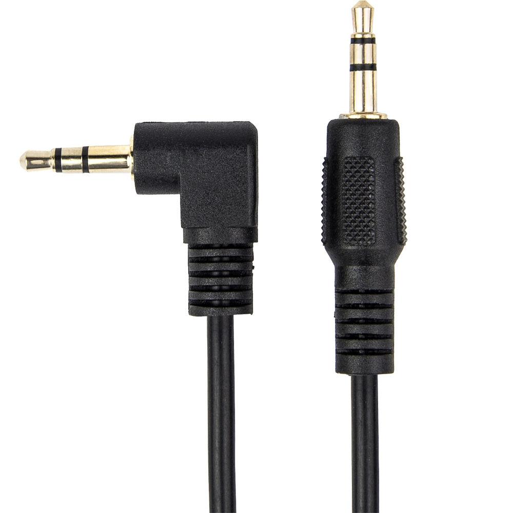 Rocstor Slim Straight 3.5mm Male to Right-Angle 3.5mm Male Stereo Audio Cable
