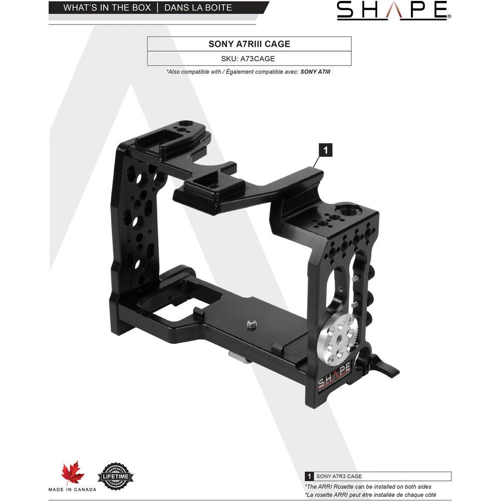 SHAPE Ergonomic Cage for Sony a7R III a7 III Camera