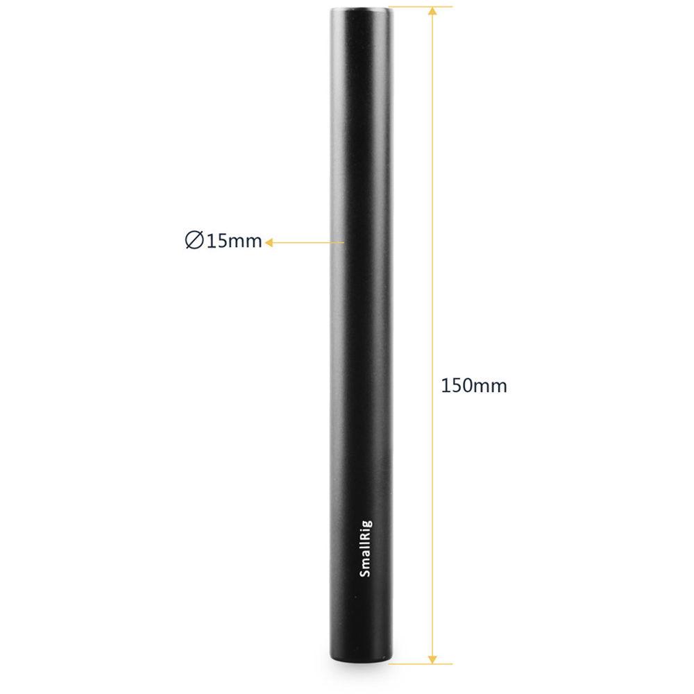 SmallRig 15mm Black Aluminum Rod Pair