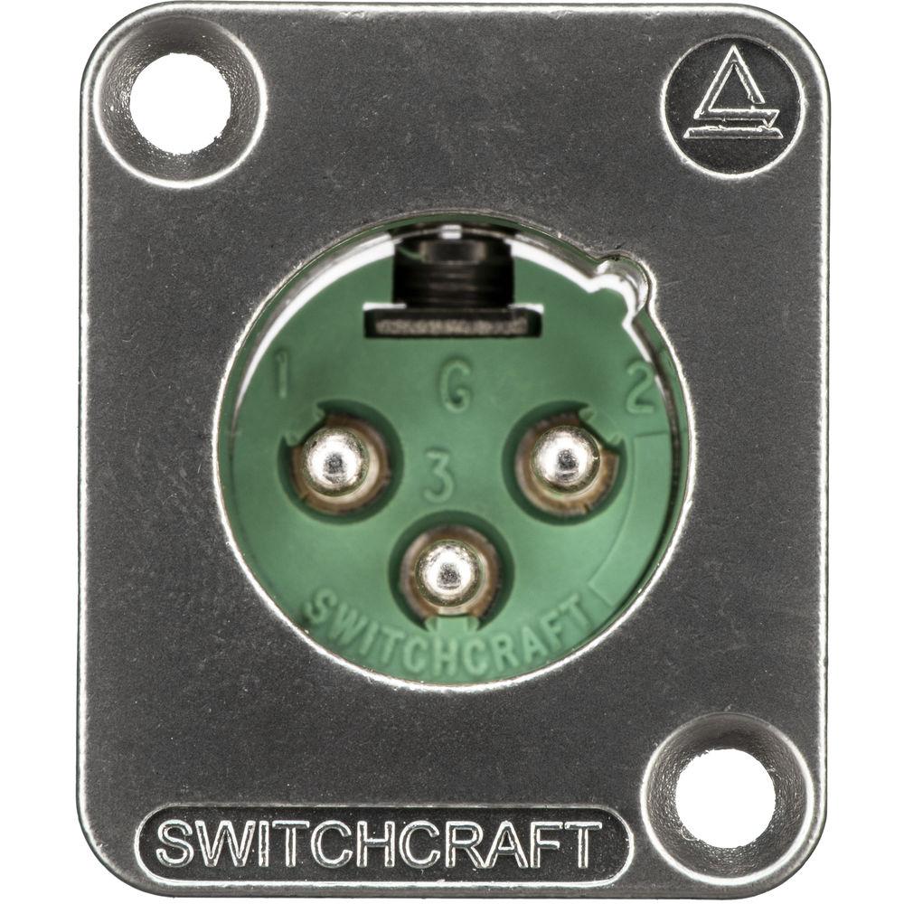 Switchcraft DE Series 3-Pin XLR Male Panel Mount Connector