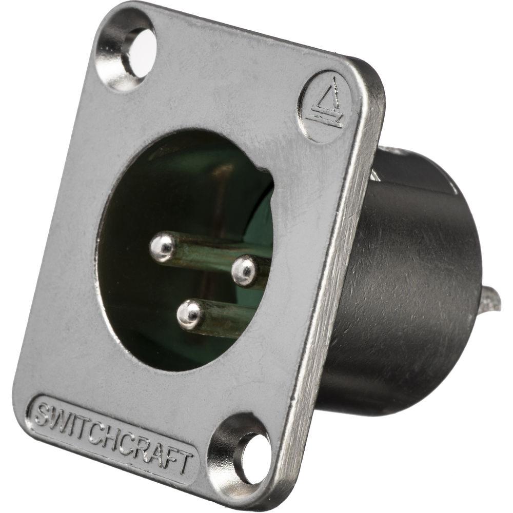 Switchcraft DE Series 3-Pin XLR Male Panel Mount Connector