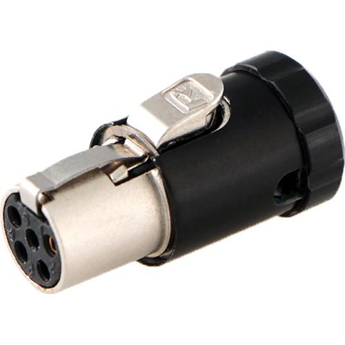 Cable Techniques Low-Profile Female TA5F Connector with 90-Degree Left Side-Exit