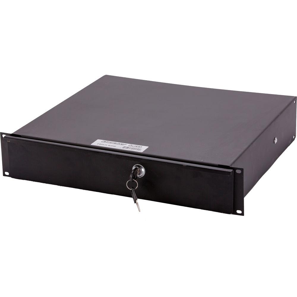 DeeJay LED 2 RU Metal Locking Rack Drawer