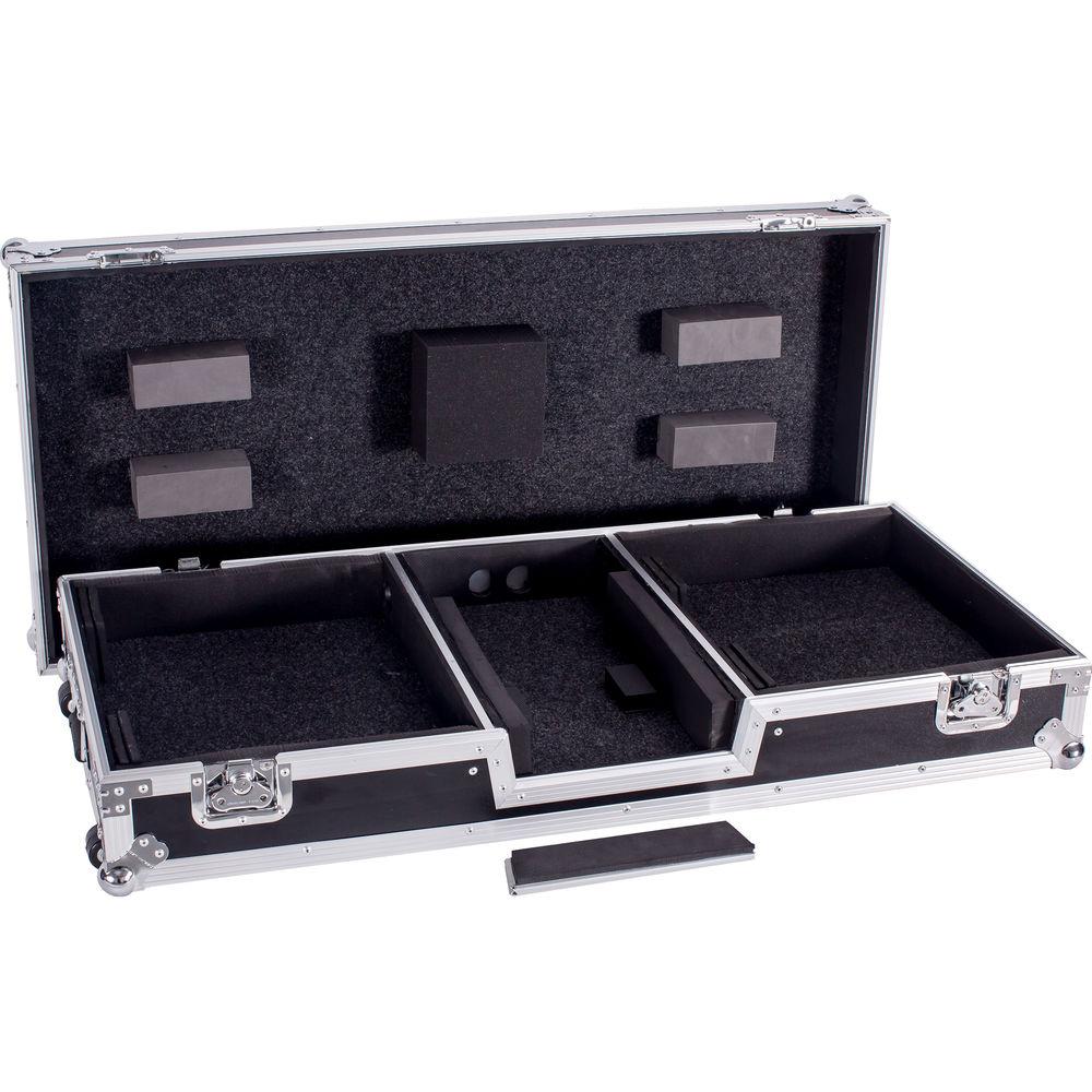 DeeJay LED Fly Drive DJ Coffin Case for Two Turntables in Battle Style Position and One Rane Sixty-One Mixer