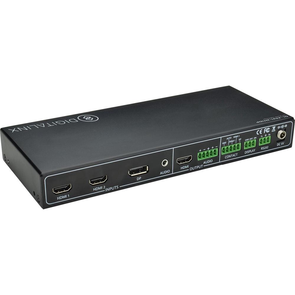 Digitalinx 3x1 Auto-Switcher with 2 HDMI & 1 DisplayPort Inputs