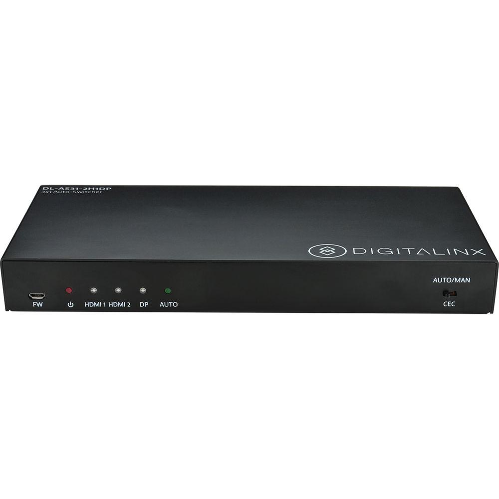 Digitalinx 3x1 Auto-Switcher with 2 HDMI & 1 DisplayPort Inputs, Digitalinx, 3x1, Auto-Switcher, with, 2, HDMI, &, 1, DisplayPort, Inputs