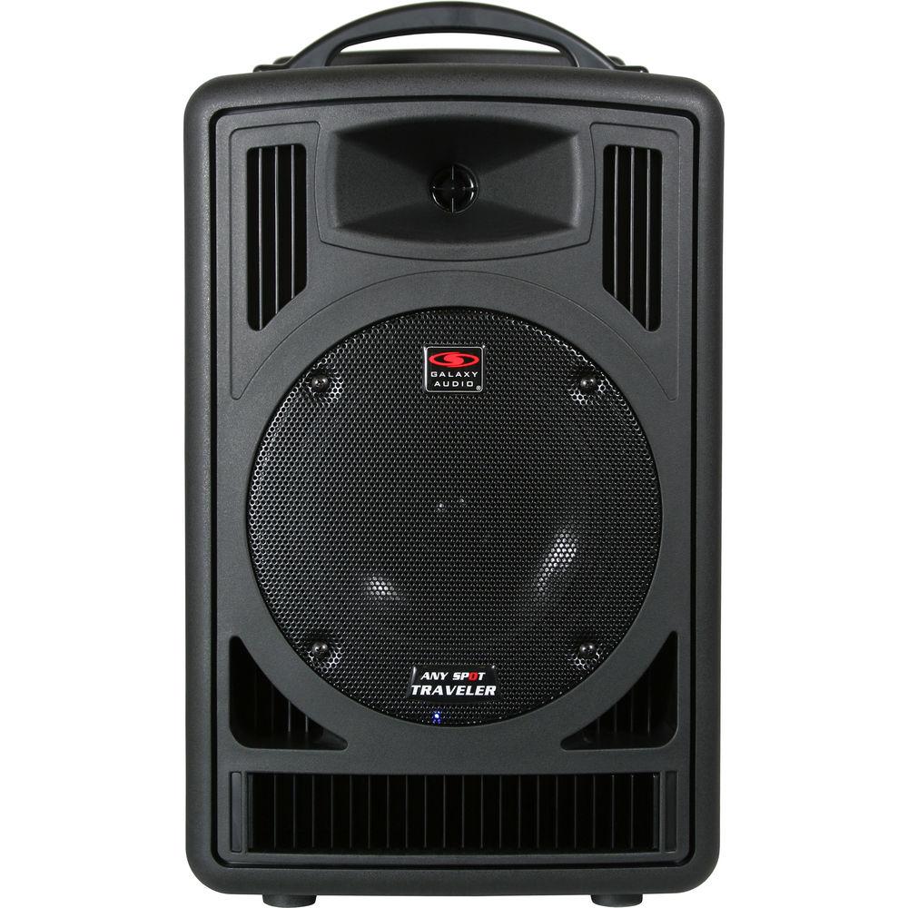 Galaxy Audio TV8 Traveler Series 120W PA System with CD Player, Dual UHF Receiver, and Two Wireless Handheld Microphones