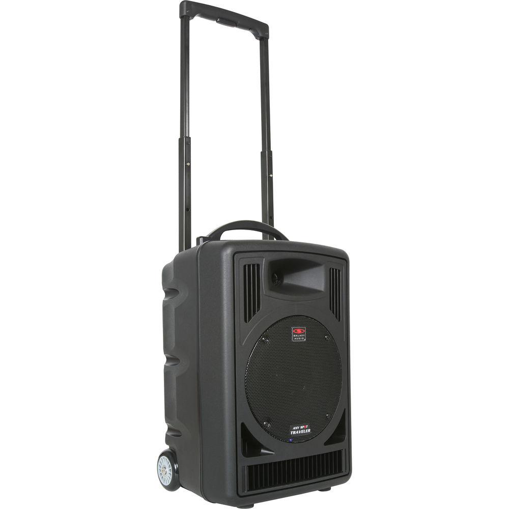 Galaxy Audio TV8 Traveler Series 120W PA System with CD Player, Dual UHF Receiver, and Two Wireless Handheld Microphones