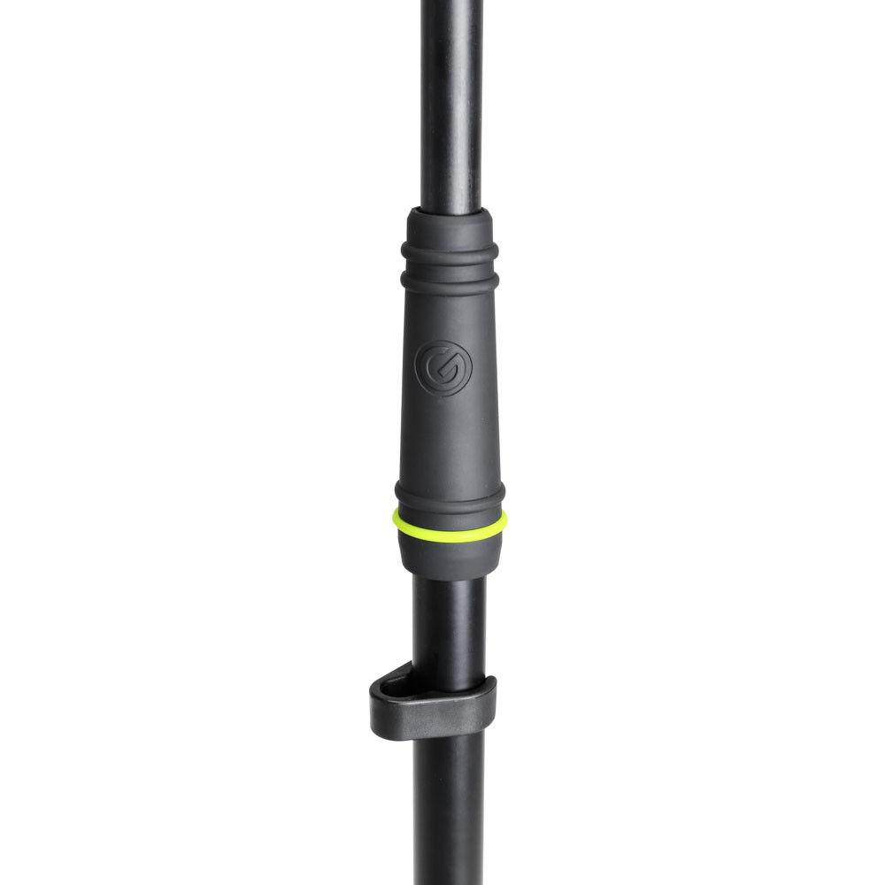 Gravity Stands Short Microphone Stand with Round Base and 2-Point Adjustment Telescoping Boom