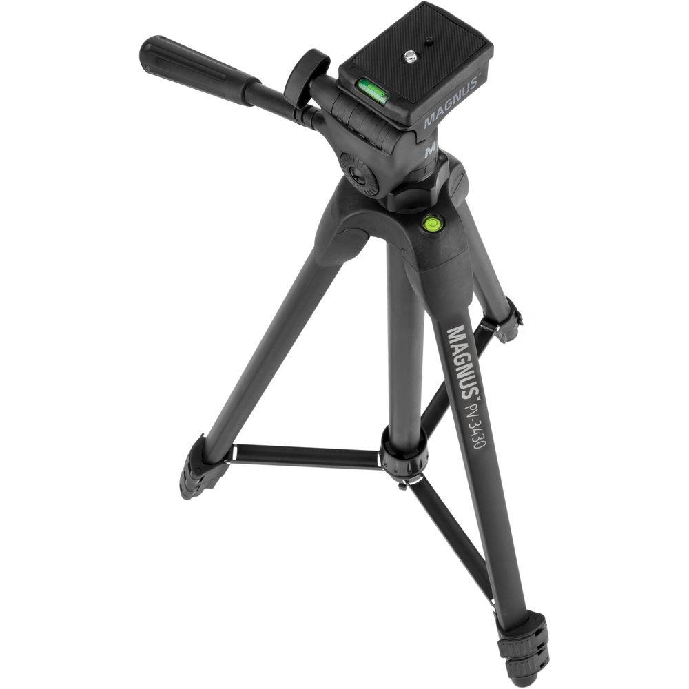 Magnus DX-3430 Deluxe Photo Tripod with 3-Way Pan-and-Tilt Head