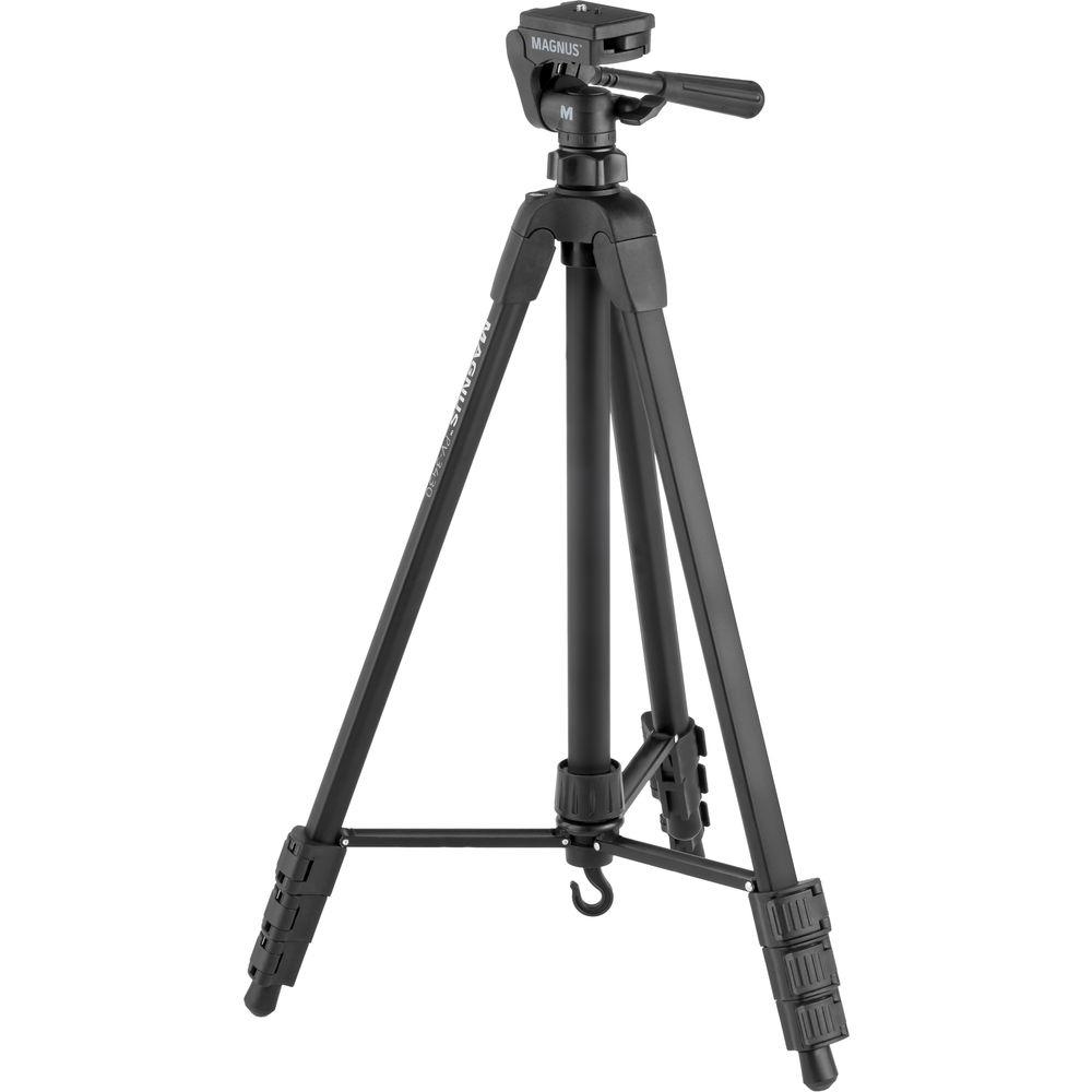 Magnus DX-3430 Deluxe Photo Tripod with 3-Way Pan-and-Tilt Head