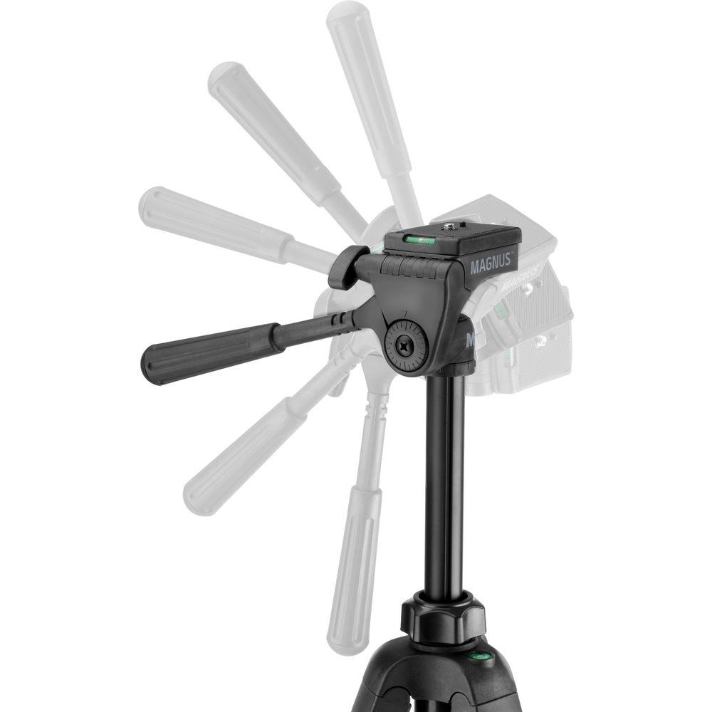 Magnus DX-3430 Deluxe Photo Tripod with 3-Way Pan-and-Tilt Head, Magnus, DX-3430, Deluxe, Photo, Tripod, with, 3-Way, Pan-and-Tilt, Head