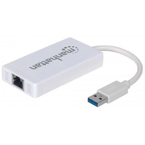 Manhattan 3-Port USB 3.0 Hub with Gigabit Ethernet Adapter, Manhattan, 3-Port, USB, 3.0, Hub, with, Gigabit, Ethernet, Adapter