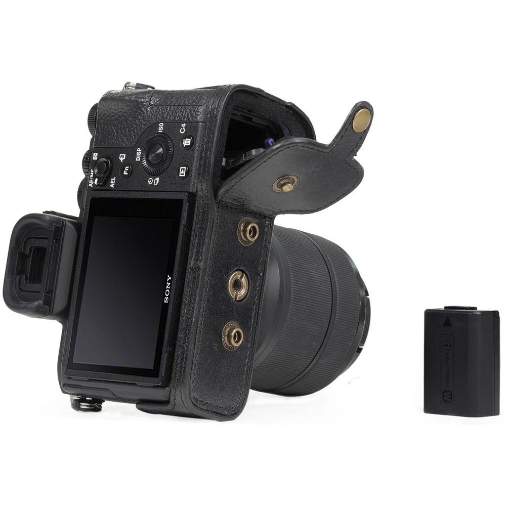 MegaGear Ever Ready Half-Bottom Protective Leather Case for Sony Alpha A7S II, A7R II, A7 II