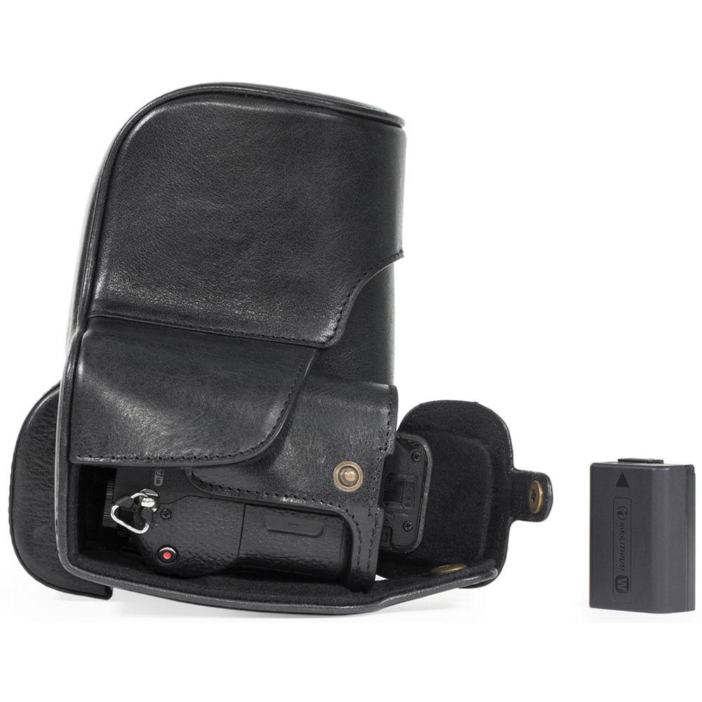 MegaGear Ever Ready Half-Bottom Protective Leather Case for Sony Alpha A7S II, A7R II, A7 II