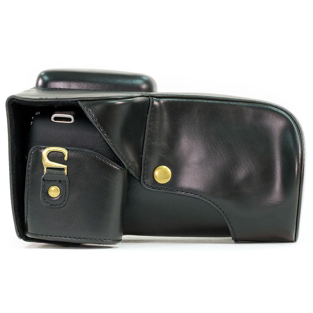 MegaGear Ever Ready PU Leather Camera Case with Strap for Canon EOS T6i, T6s, 800D