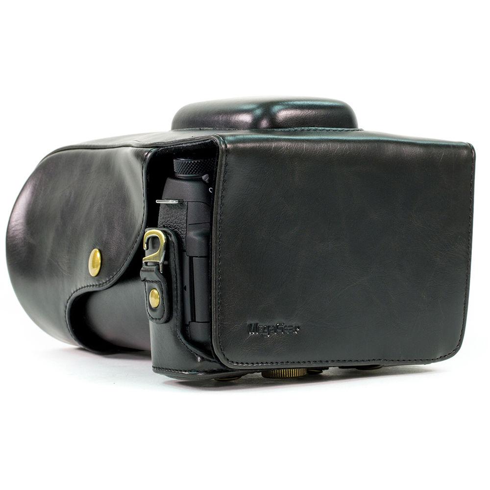 MegaGear Ever Ready PU Leather Camera Case with Strap for Canon EOS T6i, T6s, 800D