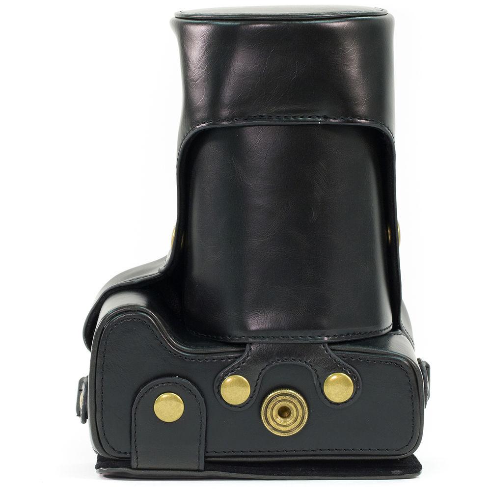 MegaGear Ever Ready PU Leather Camera Case with Strap for Canon EOS T6i, T6s, 800D