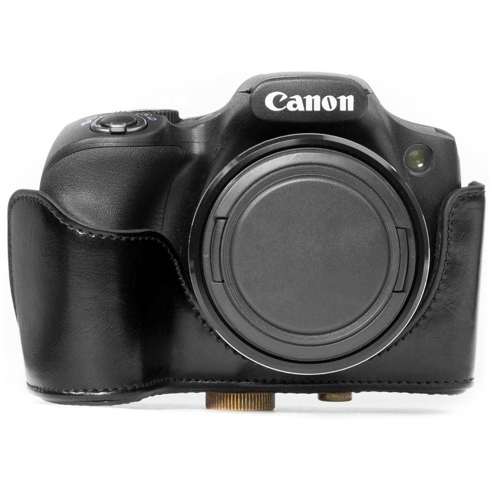 MegaGear Ever Ready PU Leather Camera Case with Strap for Canon PowerShot SX530 HS or SX520 HS