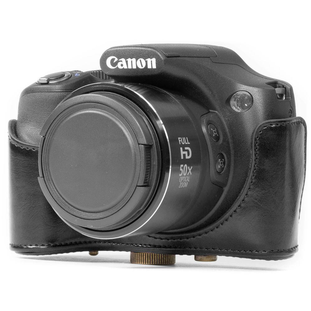 MegaGear Ever Ready PU Leather Camera Case with Strap for Canon PowerShot SX530 HS or SX520 HS