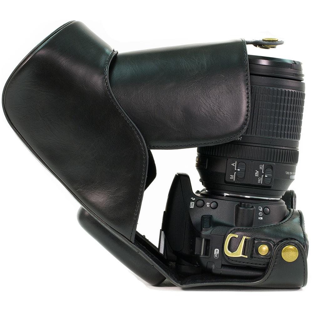 MegaGear Ever Ready PU Leather Case for Nikon D5600, D5500 and 18-140, 18-105mm Lens
