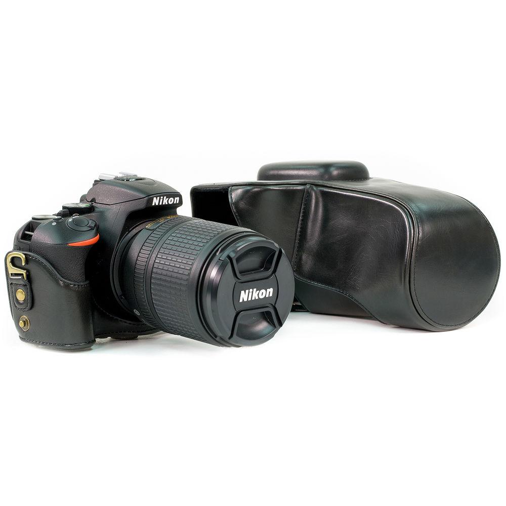 MegaGear Ever Ready PU Leather Case for Nikon D5600, D5500 and 18-140, 18-105mm Lens