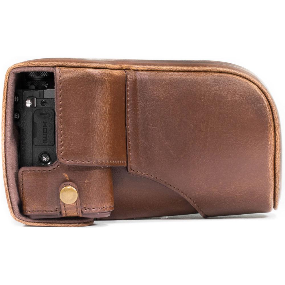 MegaGear MG1180 Ever Ready PU Leather Case & Strap for Canon EOS M6 & 18-55mm