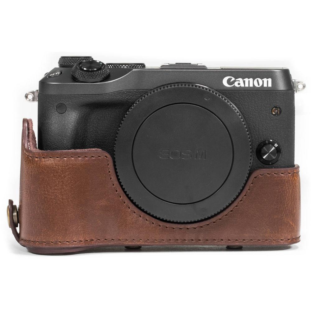 MegaGear MG1180 Ever Ready PU Leather Case & Strap for Canon EOS M6 & 18-55mm