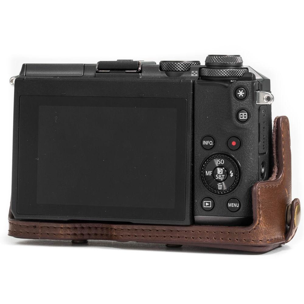 MegaGear MG1180 Ever Ready PU Leather Case & Strap for Canon EOS M6 & 18-55mm