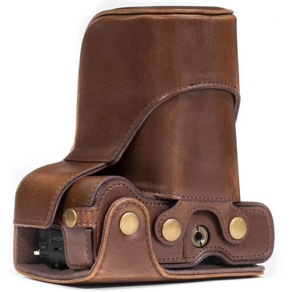 MegaGear MG1180 Ever Ready PU Leather Case & Strap for Canon EOS M6 & 18-55mm